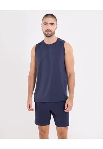 Camiseta  Para Hombre Manga Sisa Cuello Redondo Color Azul Marca Ostu #60091847 Ostu