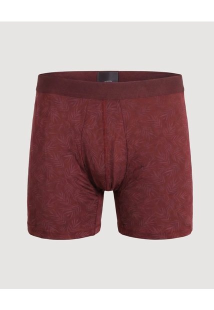 Bóxer Medio Estampado Geométrico  Para Hombre Vino Ostu