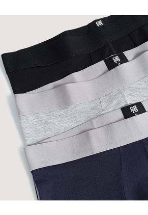 Pack X3 Boxer Medio Básico Para Hombre Negro Ostu