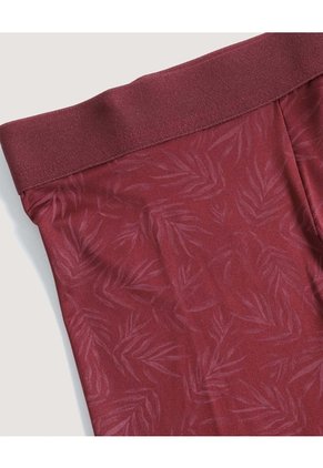 Bóxer Medio Estampado Geométrico Para Hombre Vino Ostu