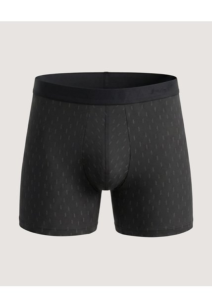 Bóxer Medio Estampado Geométrico  Para Hombre Negro Ostu