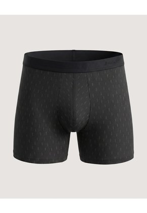 Bóxer Medio Estampado Geométrico Para Hombre Negro Ostu