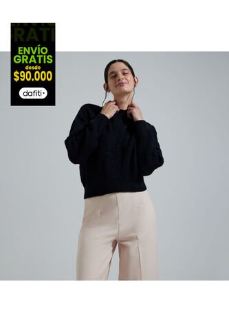 Saco Para Mujer Cuello Redondo Color Negro Marca Ostu #40330079 Ostu