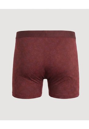 Bóxer Medio Estampado Geométrico Para Hombre Vino Ostu