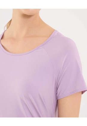Camiseta Para Mujer Manga Corta Cuello Redondo Color Lila Marca Ostu #40092641