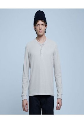 Camiseta Para Hombre Manga Larga Color Beige Marca Ostu #60091195