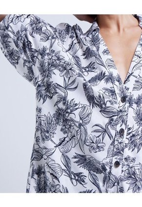 Camisa Para Mujer Manga Corta Color Blanco Marca Ostu #40010138