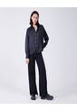 Camisa Para Mujer Manga Larga Color Negro Marca Ostu #40010152 de Ostu
