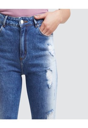 Jean Para Mujer Mom Color Azul  Marca Ostu #40160234