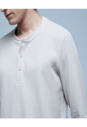 Camiseta Para Hombre Manga Larga Color Beige Marca Ostu #60091195