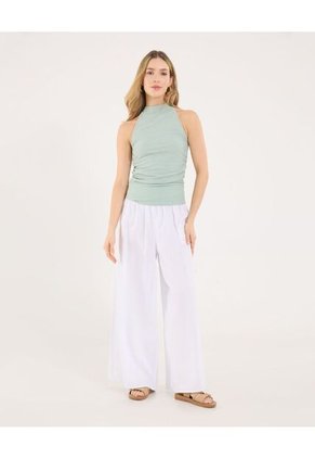 Camiseta Para Mujer Manga Sisa Cuello Alto Color Verde Marca Ostu #40092620