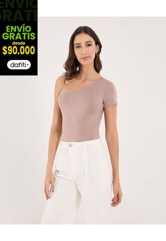 Body Para Mujer Manga Corta Color Café Marca Ostu #40200208 Ostu