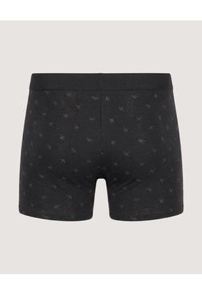 Bóxer Medio Estampado Para Hombre Negro Ostu