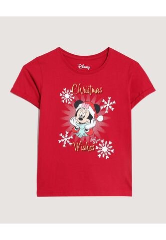 Camiseta  Infantil Niña Manga Corta Cuello Redondo Color Rojo Marca Ostu #90090356 Ostu