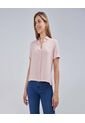 Camisa Para Mujer Manga Corta Color Rosapastel Marca Ostu #40010228 de Ostu