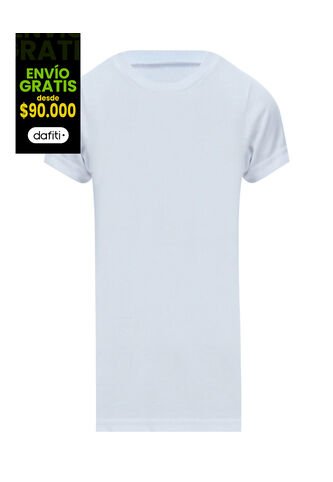 Camiseta Interior Para Niño Manga Corta Color Blanco Marca Ostu #80020009 Ostu