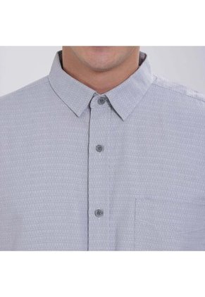 Camisa Para Hombre Manga Corta Con Bolsillo Color Gris  Marca Ostu #60010719
