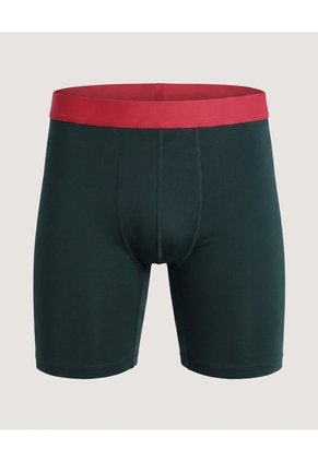Bóxer Largo Pretina En Contraste Para Hombre Verde Ostu