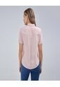 Camisa Para Mujer Manga Corta Color Rosapastel Marca Ostu #40010228 de Ostu