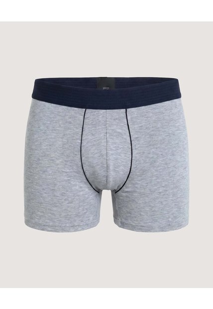 Boxer Medio Con Costuras A Contraste  Para Hombre Gris Ostu