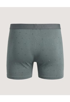 Bóxer Medio Estampado Para Hombre Verde Ostu