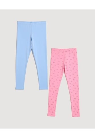 Leggins X2 Infantil Niña Largo Color Negro Marca Ostu #90230124 Ostu