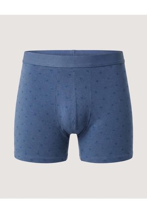 Bóxer Medio Estampado Para Hombre Azul Ostu