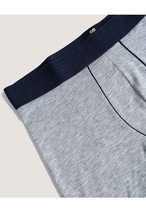 Boxer Medio Con Costuras A Contraste  Para Hombre Gris Ostu