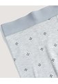 Bóxer Medio Estampado  Para Hombre Gris Ostu de Ostu