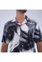 Camisa Para Hombre Manga Corta Sin Bolsillo Color Negro Marca Ostu #60010738 de Ostu
