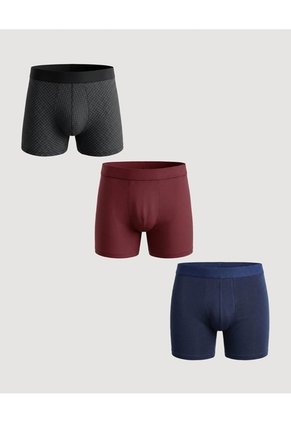 Pack X3 Boxer Geo Comfort X3 Para Hombre Negro Ostu