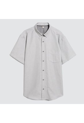 Camisa Para Hombre Manga Corta Con Bolsillo Color Gris  Marca Ostu #60010719
