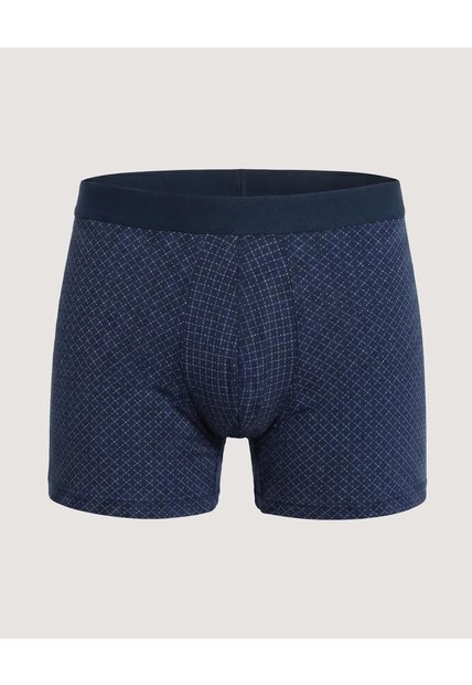 Bóxer Medio Estampado Geométrico  Para Hombre Azul Ostu
