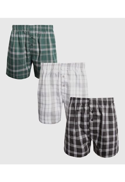 Pantaloncillo Para Hombre Boxer Bragueta Amplio Color Negro Marca Ostu #60000495