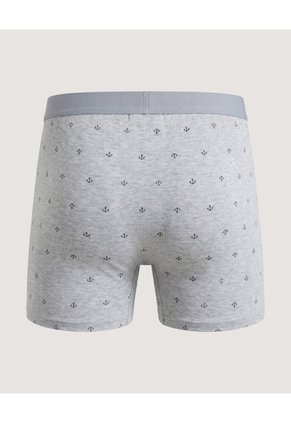 Bóxer Medio Estampado Para Hombre Gris Ostu