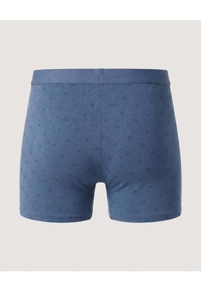 Bóxer Medio Estampado Para Hombre Azul Ostu