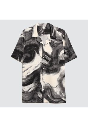 Camisa Para Hombre Manga Corta Sin Bolsillo Color Negro Marca Ostu #60010738