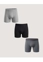 Pack Boxer Medio X3  Para Hombre Negro Ostu de Ostu