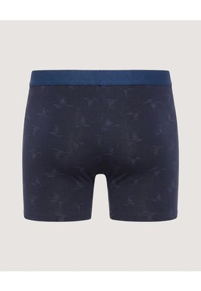 Bóxer Medio Estampado Náutico Para Hombre Azul Ostu