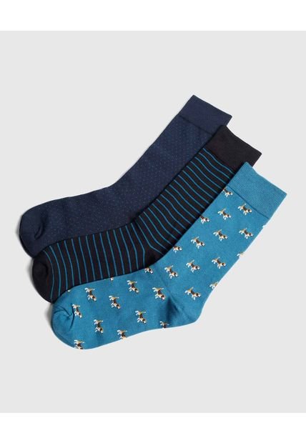Medias Para Hombre Caña Larga Color Negro Marca Ostu #60980310