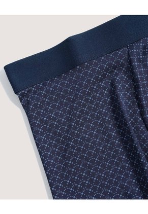 Bóxer Medio Estampado Geométrico Para Hombre Azul Ostu