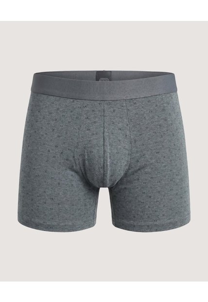 Bóxer Medio Estampado  Para Hombre Negro Ostu