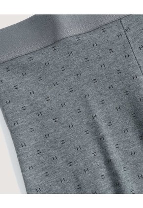 Bóxer Medio Estampado Para Hombre Negro Ostu