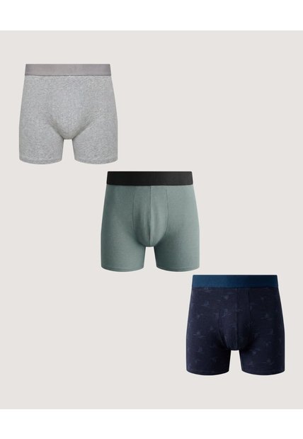 Pack X3 Boxer Medio Mix Estampado X3 Para Hombre Surtido Ostu