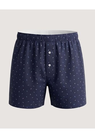 Bóxer Amplio Estampado Mini Print  Para Hombre Azul Ostu Ostu