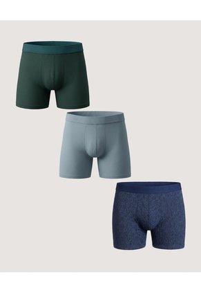 Pack X3 Boxer Medio Flex X3 Para Hombre Negro Ostu