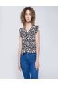 Blusa Para Mujer Manga Corta Color Negro Marca Ostu #40121040 de Ostu