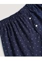 Bóxer Amplio Estampado Mini Print  Para Hombre Azul Ostu de Ostu
