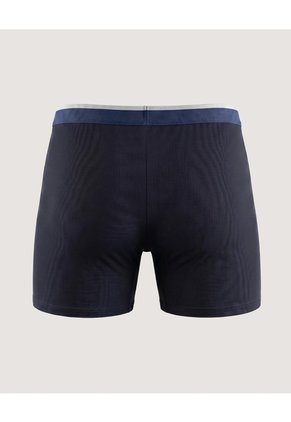 Boxer Medio Microfibra Con Malla  Para Hombre Azul Ostu