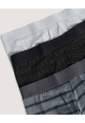 Pack Boxer Medio X3 Para Hombre Negro Ostu